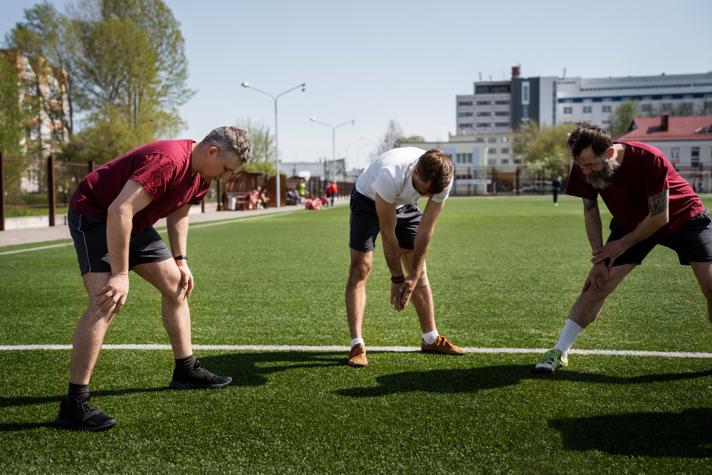 Fußball auf dem Platz